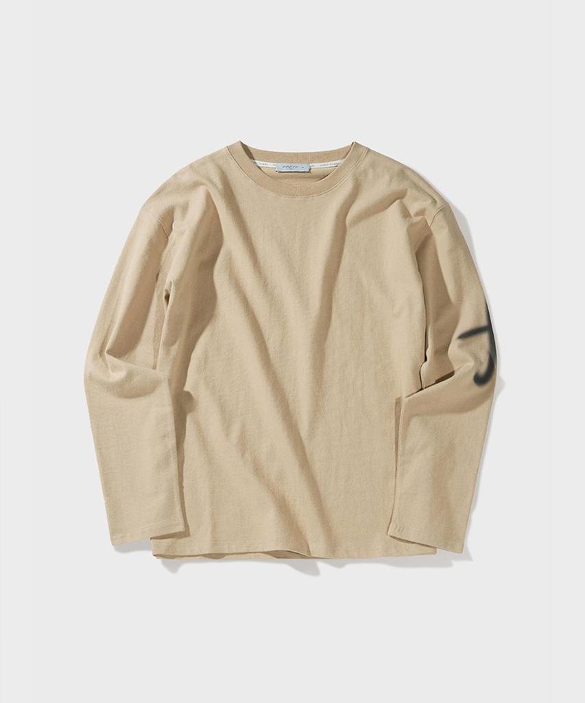 FFEFF STUDIO Cross F Long Sleeve T-Shirt (Beige)