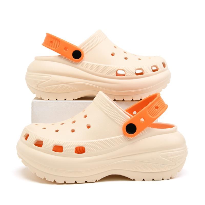 Standard-free light wheel hole shoes classic thick-soled eva non-slip heightening, hot-selling on the beach