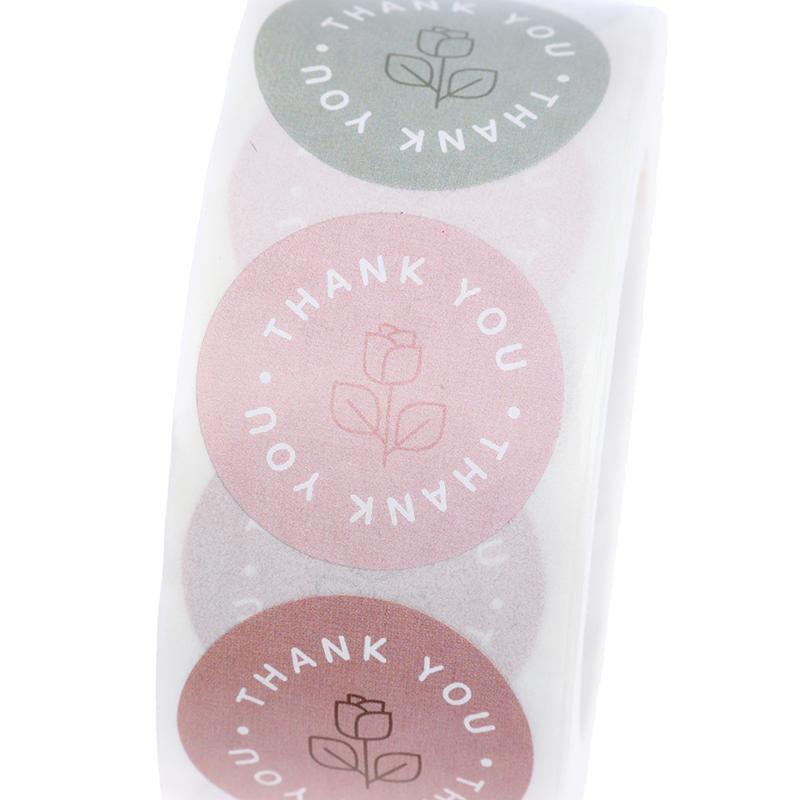 500Pcs Retro Color Thank You Stickers Adhesive Seal Labels Stationery Sticker