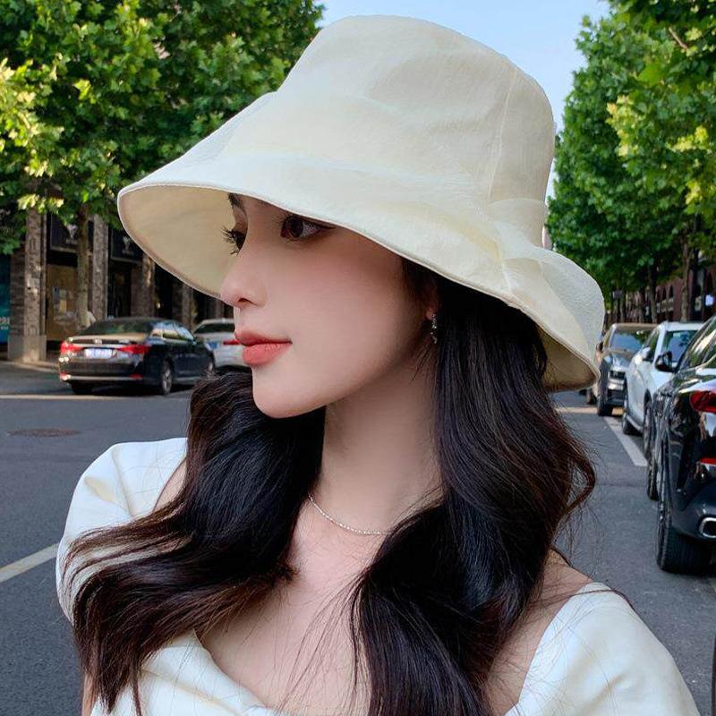 Women'S Summer Organza Fisherman Hat Stylish And Versatile Sun Hat Outdoor Hat