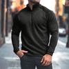 Men's Color Half-Zip Sweatshirt Men's Sports Large Size Casual Pullover Sweatshirt