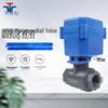 YMER UPVC Plastic Electric Anti-corrosion Ball Valve, Miniature Three-wire, Dual/Single Control, Compatible with 220V, 24V, 12V.