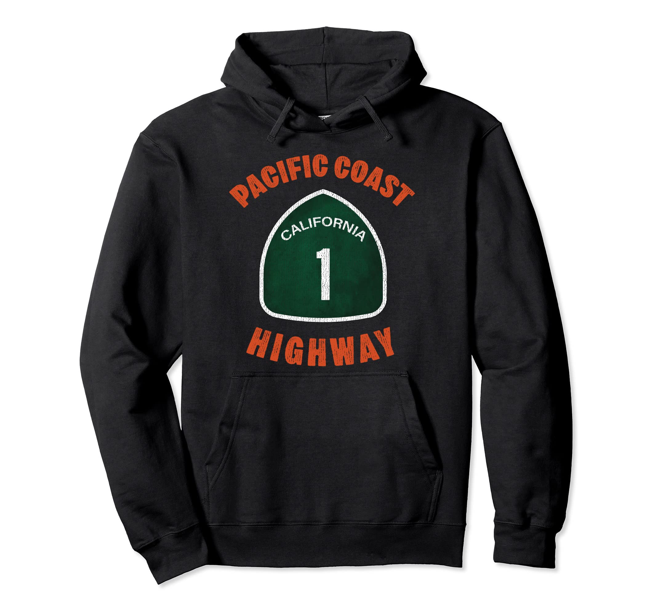 California Pacific Coast Highway Route 1 Gift California Souvenir Hoodie - - чёрный