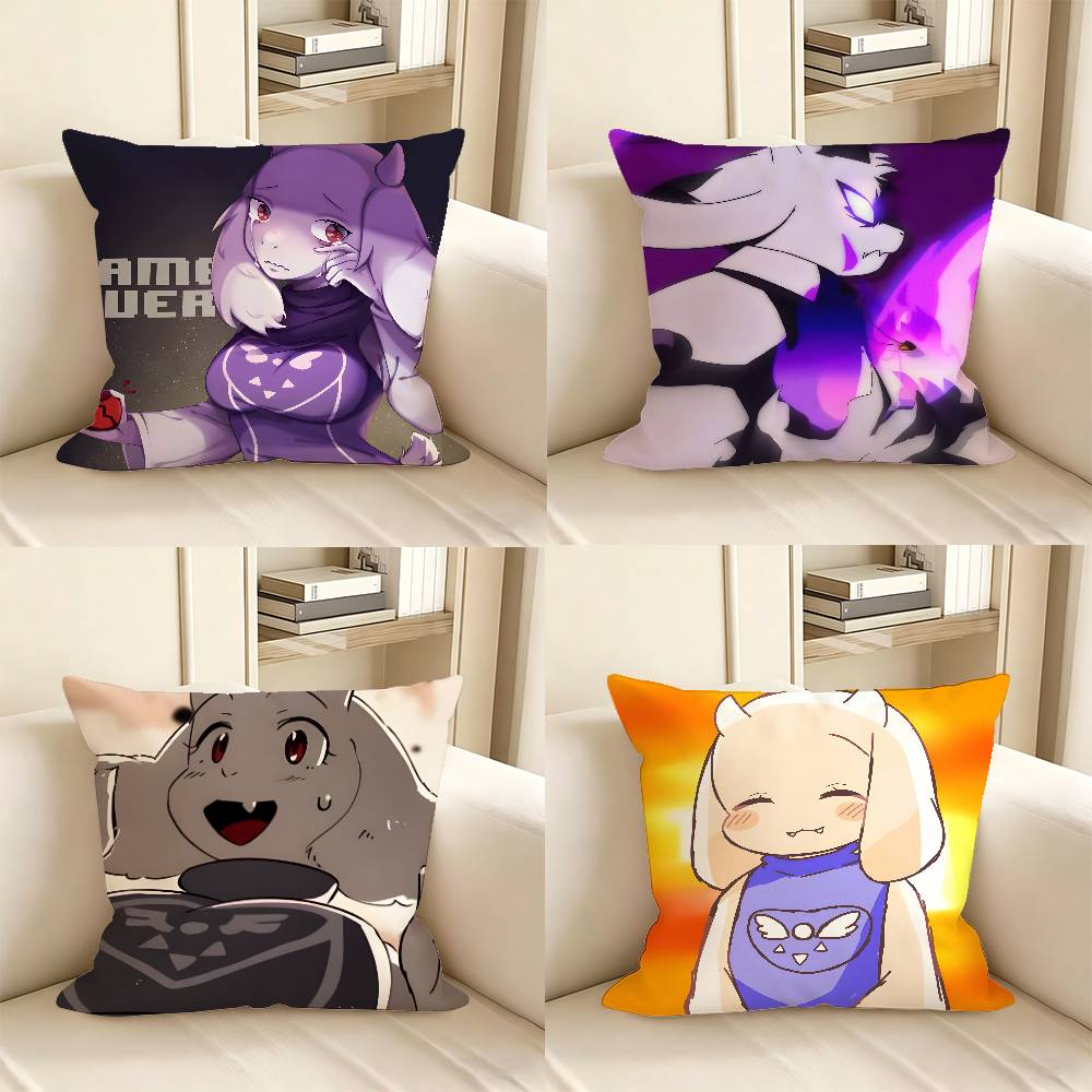 1pc T-oriel U-NDERTALE Game Pillow Case Fashion Square Pillowcase Bedroom Sofa Room Ins Decoration Leisure