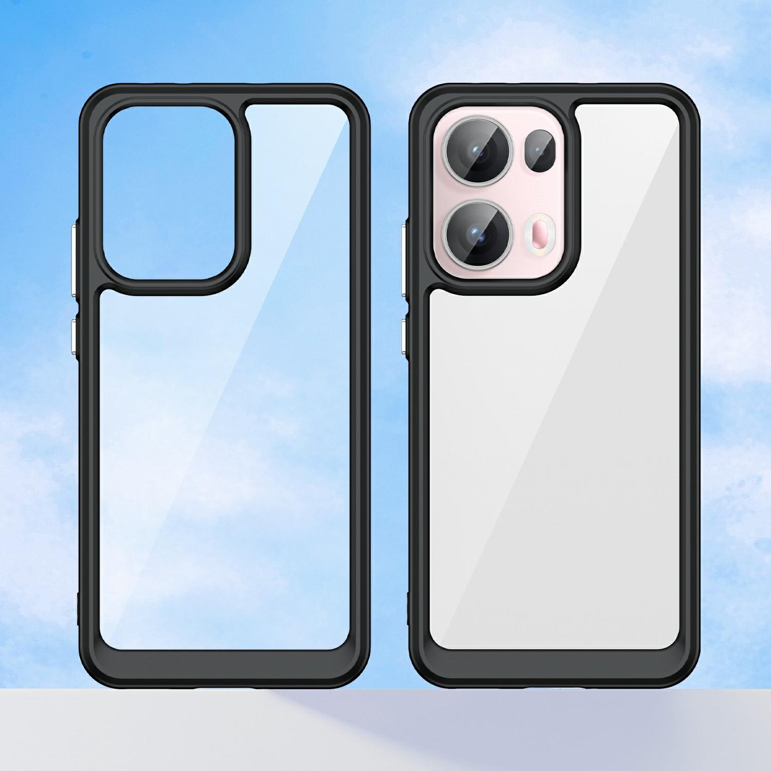 

For Oppo Reno13 Pro 5G Case TPU+Acrylic Protective Clear Phone Cover Transparent