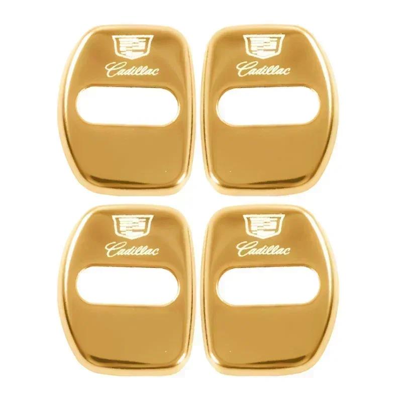 4Pcs Car Logo Door Lock Protector Stickers for Cadillac CTS CT4 CT5 CT6 XT4 XT5 XT6 Anti-Rust Cover Accessories svagd99