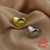 BF CLUB Silberfarbene Ringe für Damen Mode Geometrisch Handgefertigt Unregelmäßig Gold Herzring Party Weihnachtsgeschenk