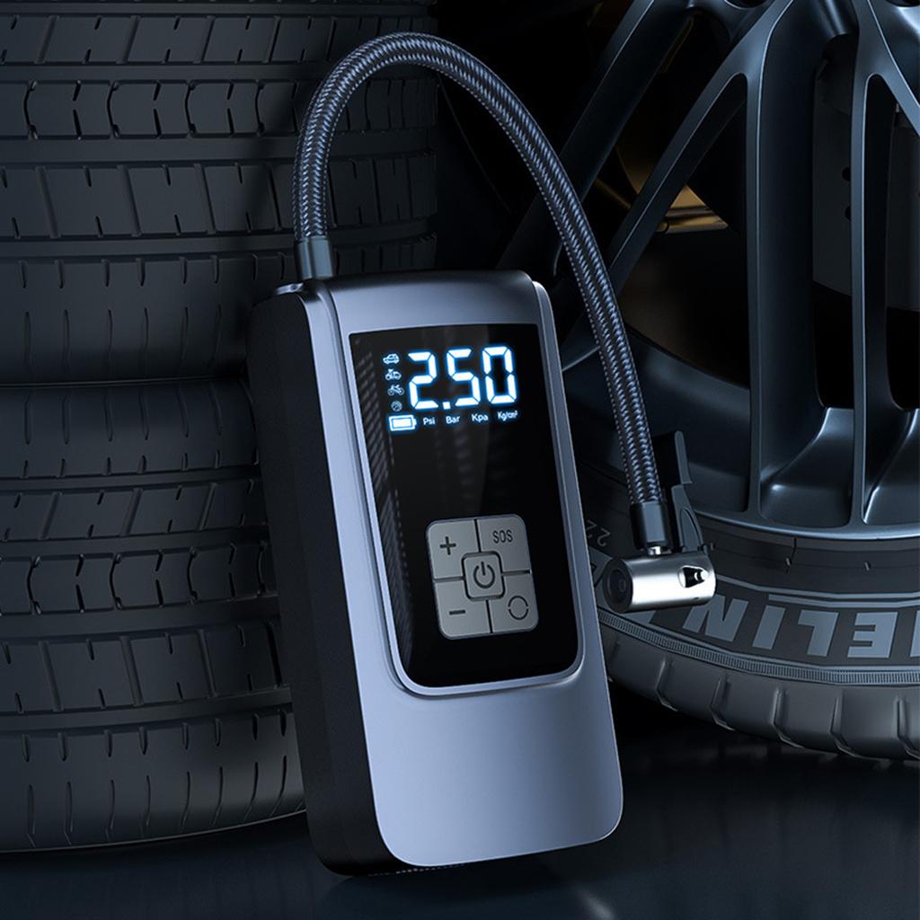 Portable Car Air Pump 150PSI Air Compressor Handheld Electric Tire Inflator with LED Light Support Auto Off Function