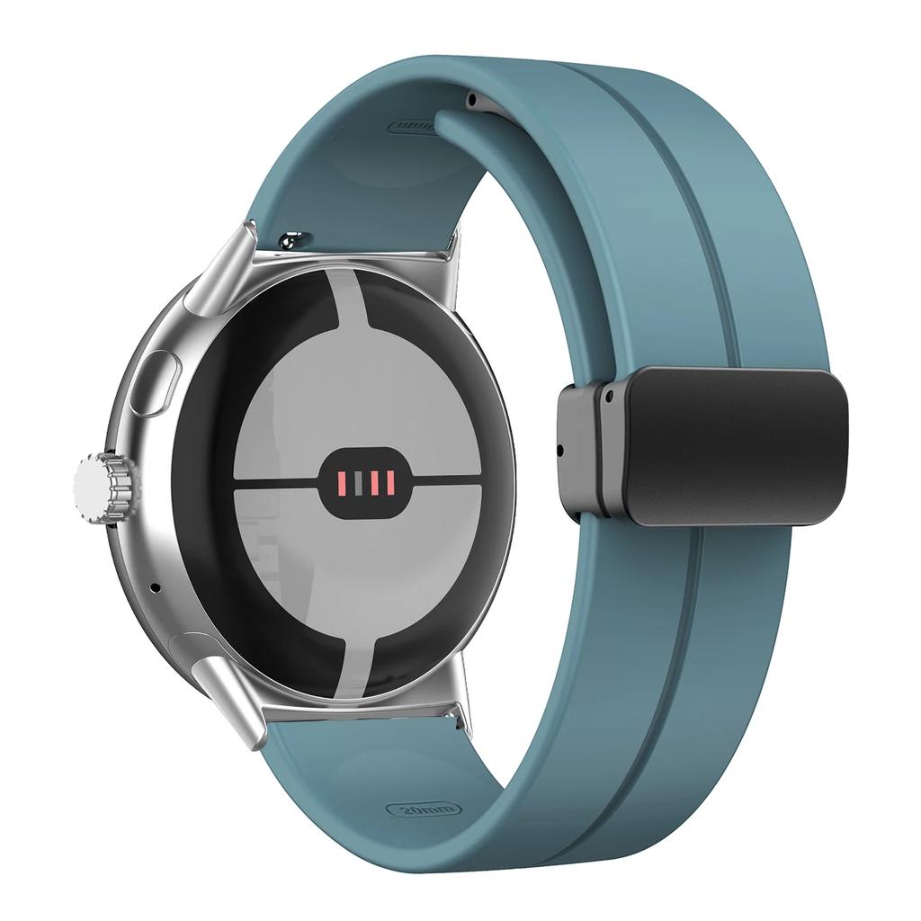 NEW Silicone Strap for Google Pixel Watch 3 45mm Band for Google Pixel Watch 1 2 3 41mm Magnetic Wristband Bracelet Accessories