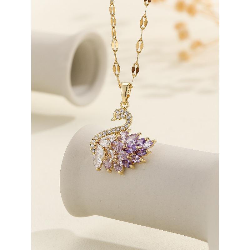 New Pendant Color Gradient Necklace Chain Four Seasons Forest Collarbone Chain