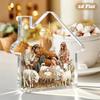 1pc Guardian Manger Nativity Scene Acrylic Figurine - Jesus Christ Religious Ornament For/ Outdoor Christmas, Three Kings Day & Advent 