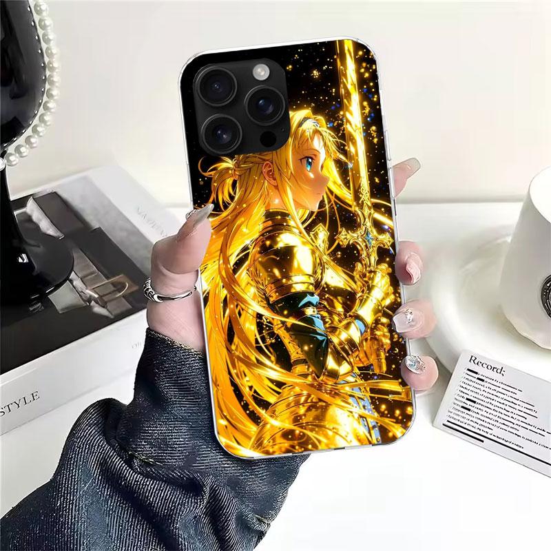 Sword Art Online Yuuki Asuna Soft Phone Case For IPhone 11 17 Air 16E 16 Pro Max 15 + 14 Plus 13 Mini 12 Apple 7 SE 8 Fundas Coq