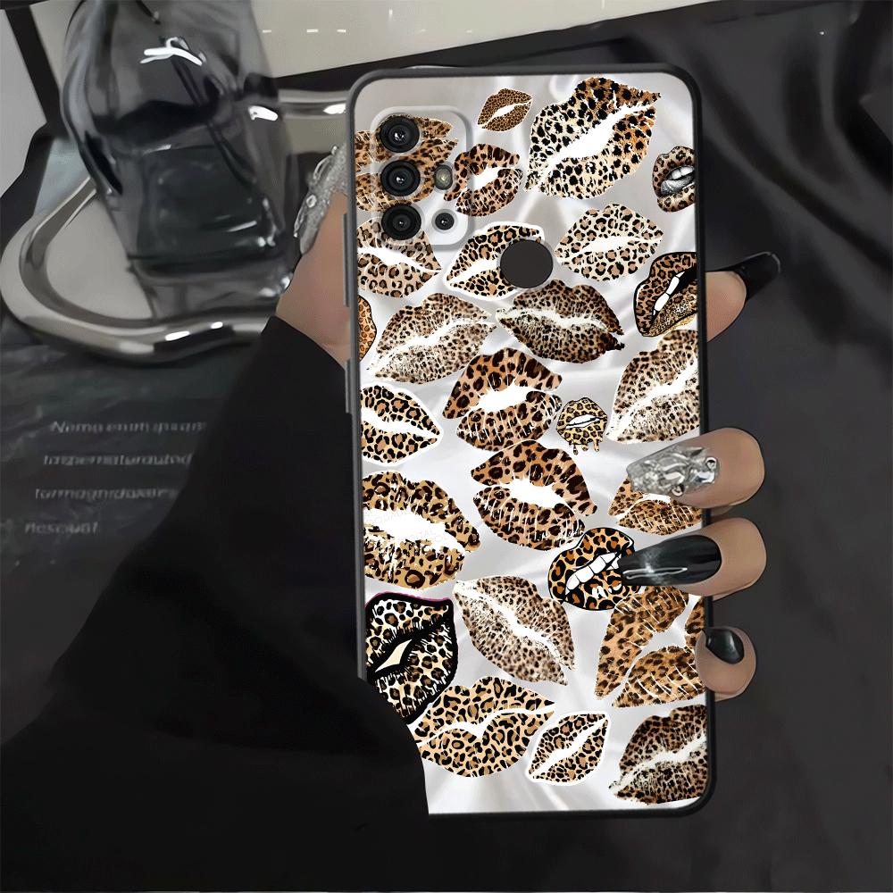 Leopard Print Lip Print Art Phone Cover Case for Motorola Moto G52 G51 G73 Edge 20 Pro 30 Lite G53 G30 G22 Edge40 G60s G50 G71