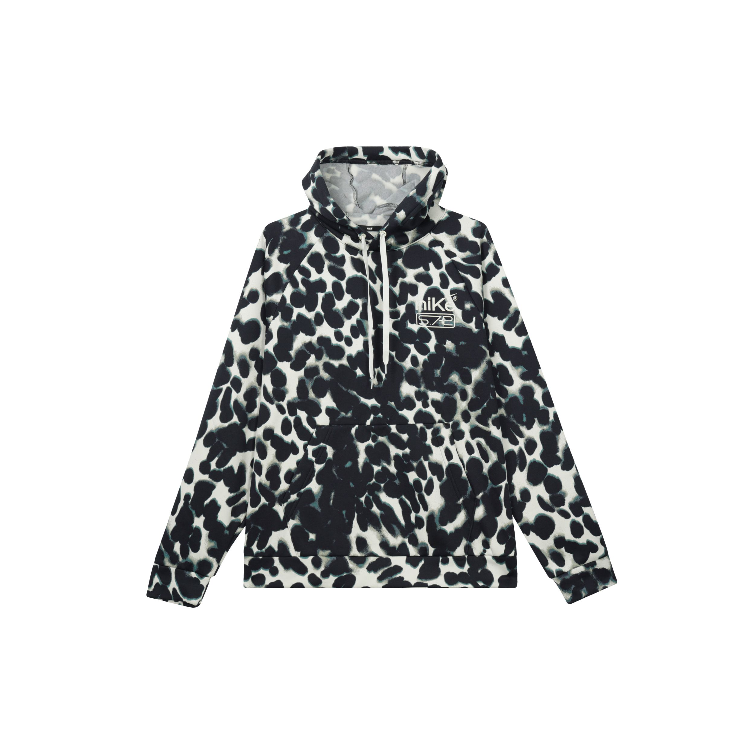 Nike All Over Print Fleece Hoodie  Black/White  FN3324-020 M