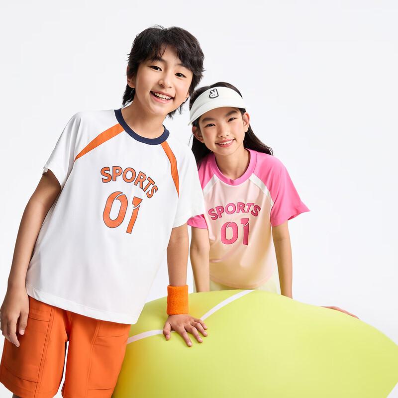 

Annil Kids 2025 Summer Breathable Cool-Feel Round Neck T-Shirt 170cm