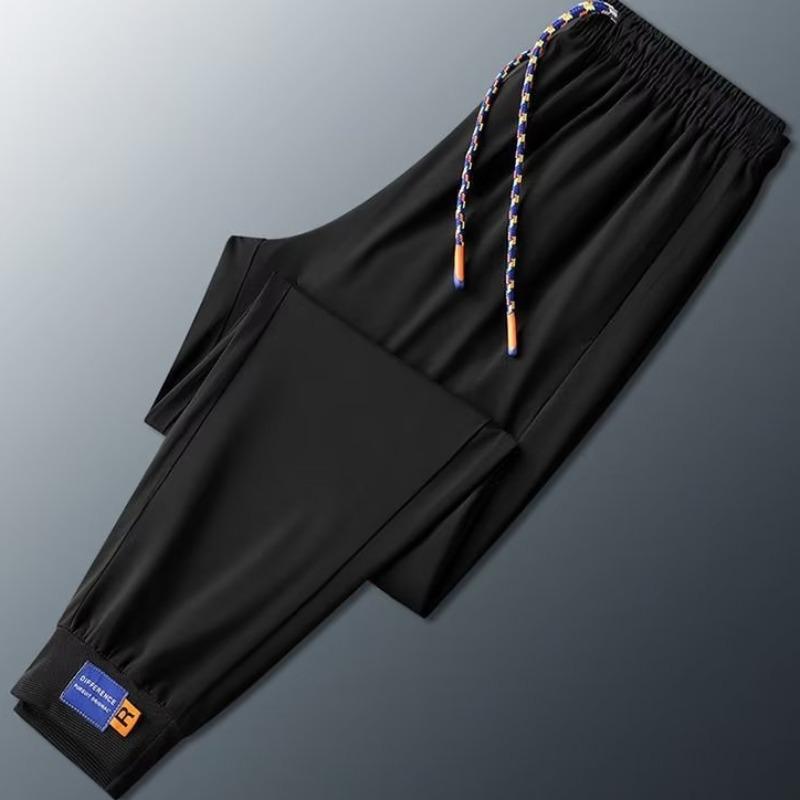 Ice Pants Men's Summer New Thin Large Size Casual Sweatpants Fashion Trend Nine-point Pants