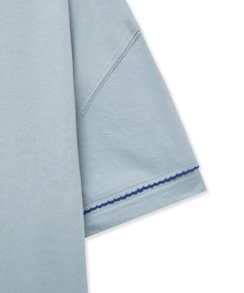 YALE Women'S Stitch Point T-Shirt_Blue Grey