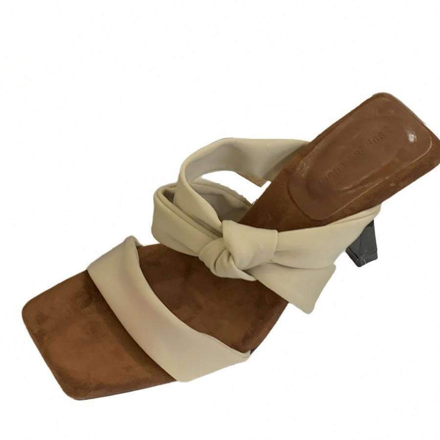 2025 summer new retro stiletto sandals wear soft-soled open-toed summer high-heeled outer wear cool slippers women