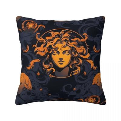 Medusa im Malerei-Kunststil Kissenbezug Kissenbezug Kreativer Polyester Dekorativer Kissenbezug für Sofa