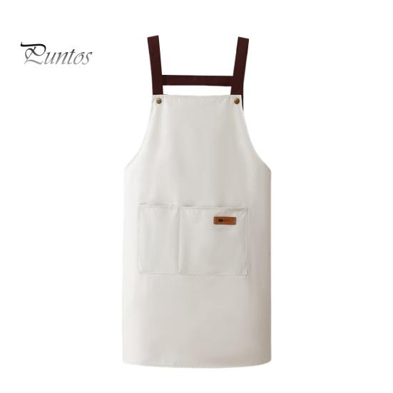 

Водонепроницаемый фартук с большим карманом, маслостойкий, пыленепроницаемый, кухонный фартук с регулируемым ремешком, универсальный поварской фартук для мясников и маляров белый