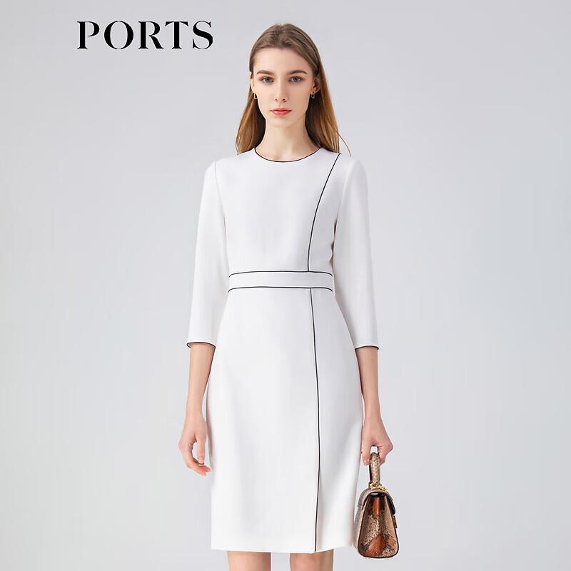 

PORTS Women s Round Neck Waist-Cinching Dress XS /2
