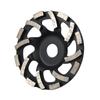 125mm L-Type Marble Stone & Concrete Grinding Wheel with 8 Slanted & 8 Horizontal Segments - Epoxy Floor Disc.