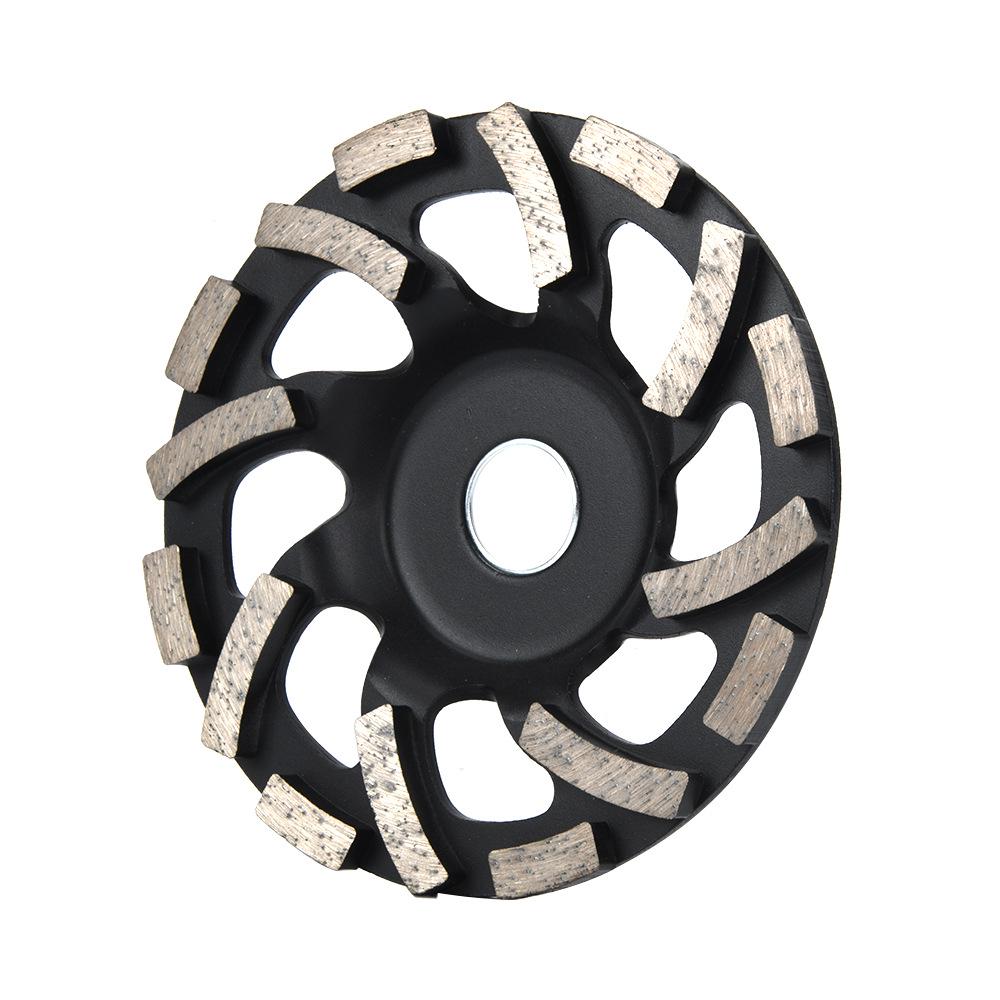 125mm L-Type Marble Stone & Concrete Grinding Wheel with 8 Slanted & 8 Horizontal Segments - Epoxy Floor Disc.