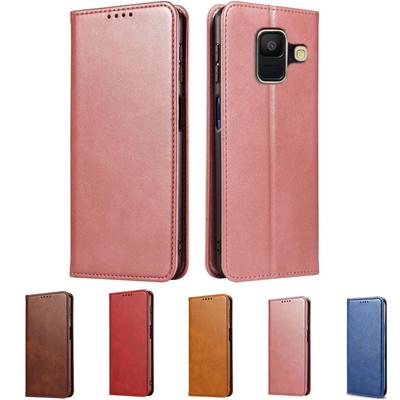 Leather Flip Case For Samsung Galaxy A6 2018 Case Wallet Phone Case For Samsung A6 Plus 2018 Case A6+ A 6 Plus A600F A605F Cover