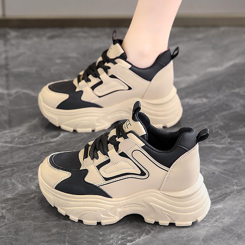 New spring platform leisure sports dad shoes inner height increase CM travel fried street Para shoes