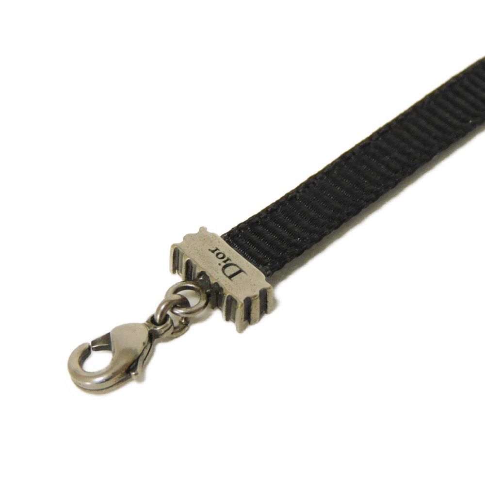 Used J'ADIOR crystal choker (N0681ADRCY 7984) in excellent condition with a black ribbon inset and CD logo in clear