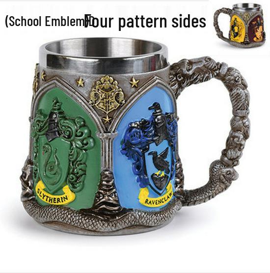 Harry Potter Große Kapazität Retro Graviert Edelstahl Bierkrug