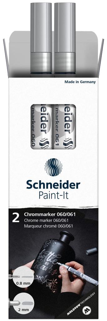 Schneider Paint It Mirror Effect Chrome Markers 060 061 ML06011501 / (0.8mm + 2.0mm set)