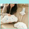 Melody Plush Car Pillow Blanket Seatbelt Cover For Kids Car Travel Safe Use