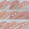 Silver Stud Earrings for Female Students, Niche Minimalist Design Earrings, New Trendy Earrings.