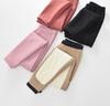 High-Waisted Plus Size Lambswool Thermal Pants with Knee Pads