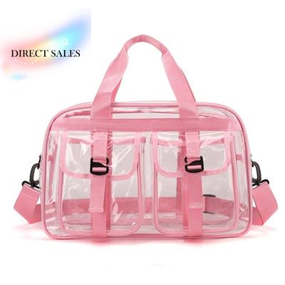 Large Capacity Transparent Crossbody Bag Waterproof Lightweight Toiletries Handbag PVC Multifunctional Washing Storage Bag