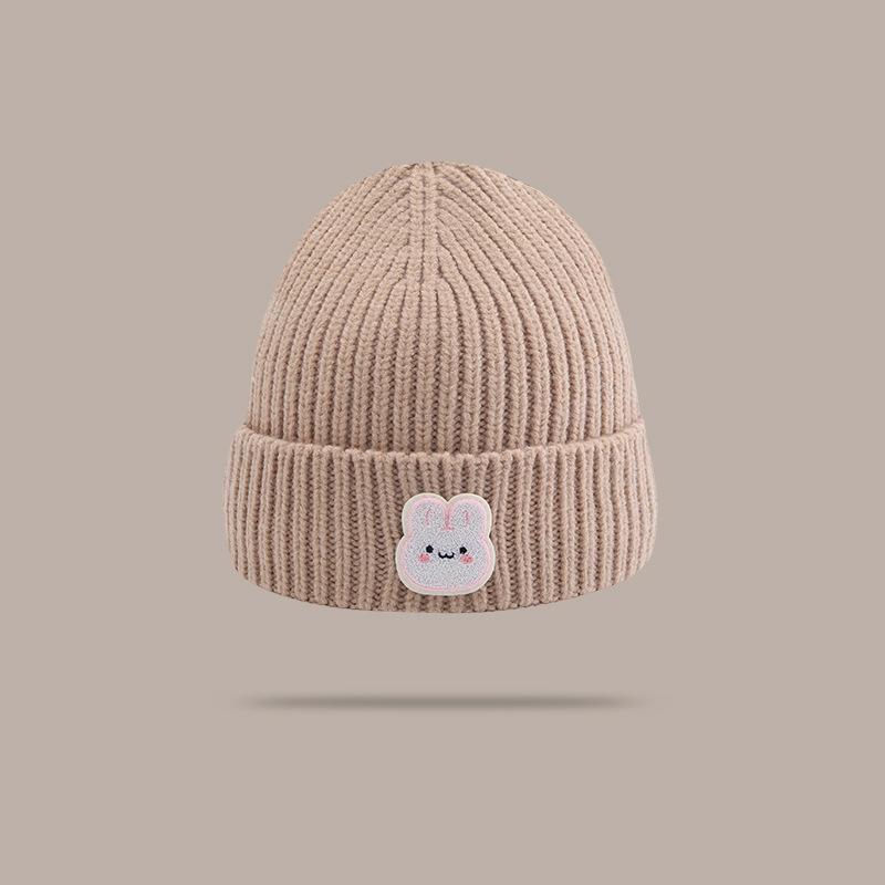 Wool Hat Autumn and Winter Men and Women Cute Rabbit Knitted Versatile Neutral Travel Hat Baby Knitted Hat Cold Hat