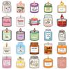 50 Fun Cartoon Candle Aroma Stickers for DIY Decor - Personalize Water Cups, 50 Sheets/Set