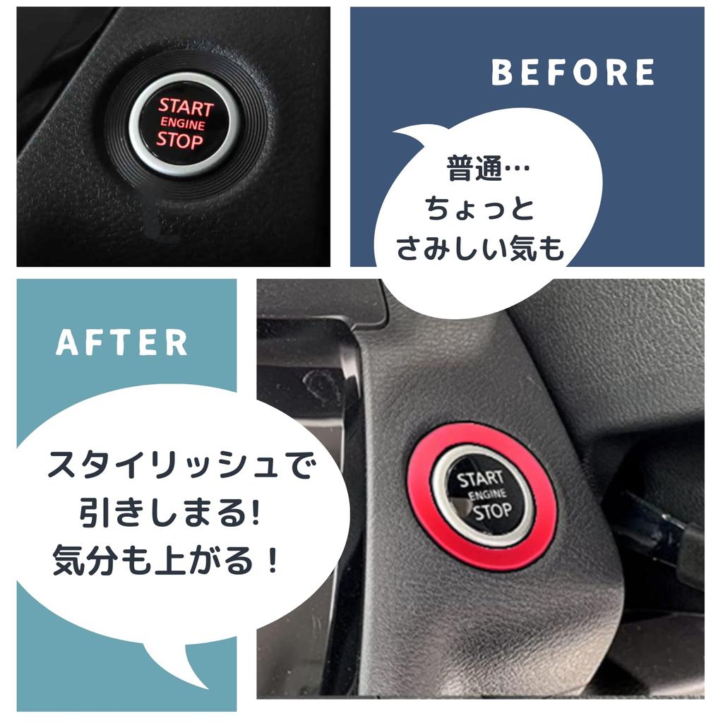 Uccellino Compatible with Delica Mini, B3 Series, External Product, Engine Start Button Ring, Dress-Up Parts, Easy Installation (Blue)