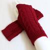Winter Warm Knitted Fingerless Gloves Couple Half-Finger Twisted Cable Pattern Unisex Hand Warmer Mitts