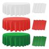 6Pcs Disposable Tablecloth 84 Inch Round Plastic Table Cloth for Parties Banquet Disposable Table Cover