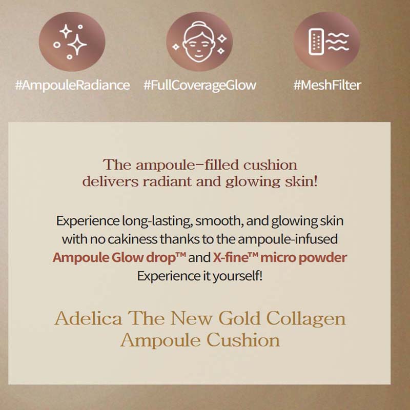 Atomy Adelica The New Gold Collagen Ampoule Cushion 14g X 2EA  BB Cushion