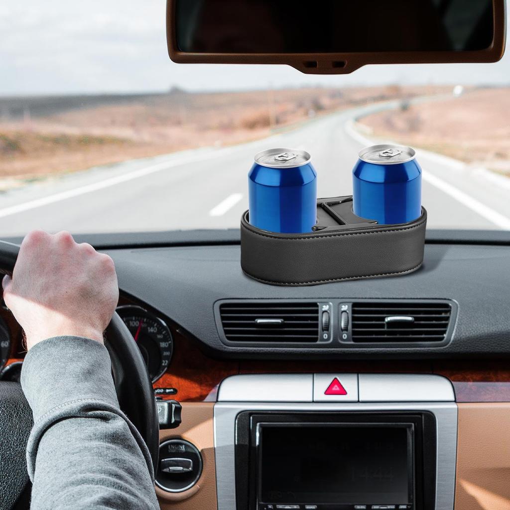 Dual Drink Holder for Car, Stick-on Cup Holder for Dashboard, Fixed Car Drink