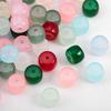 120pcs 8.5mm Colorful Glass Apple Beads Flat Round Cylindrical Spacer Bead DIY Craft Necklaces Bracelet Jewelry Making Materials