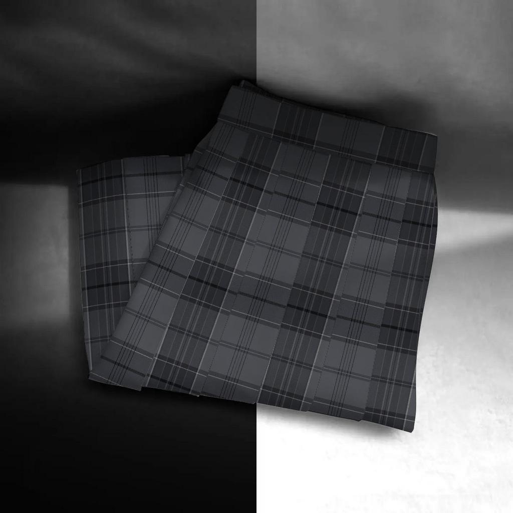 Authentic Japanese Plaid Pleated Skirt - Black Warrior Academy Style