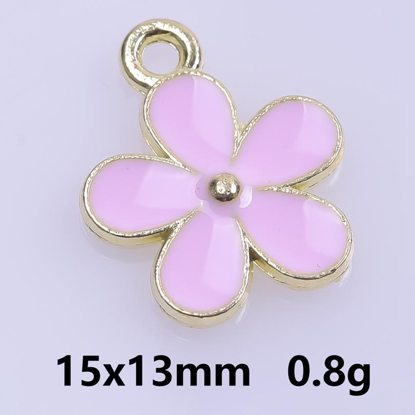 Rosa Liebe Mädchen Accessoires Emaille Großhandel Anhänger Für Schmuckherstellung Zubehör Mond/Blume/Schmetterling Anhänger Charm DIY Ohrring Basteln