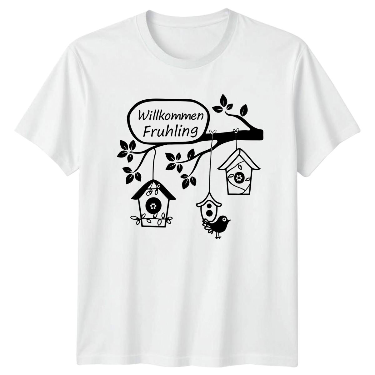 Willkommen Fruhling T-Shirt Spring Nature Spring Gift For Him And Her XXL
