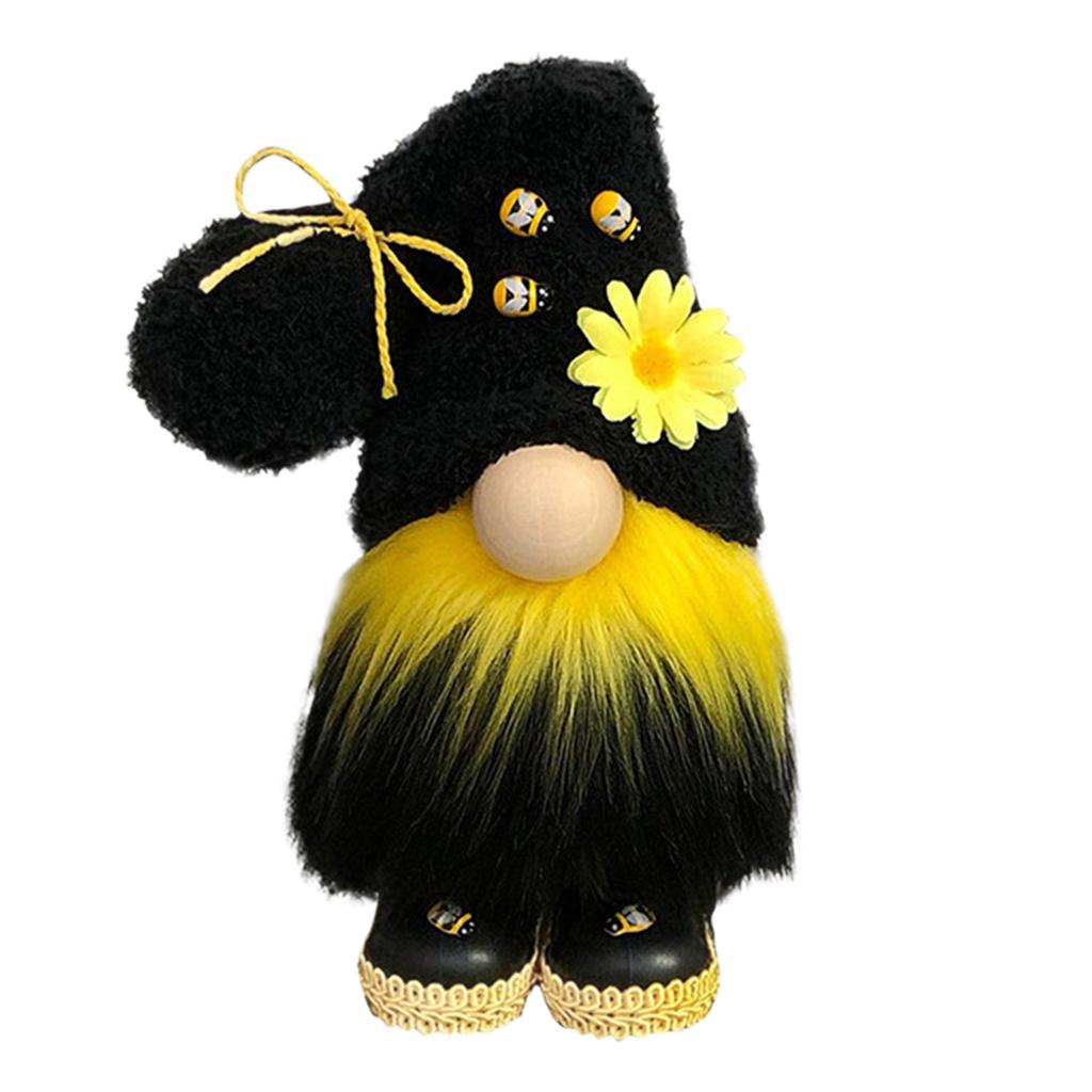 Sunflowers Gnome Bee Elf Plush Doll Faceless Nisse Swedish Dwarf Tomte Decorations Ornaments for Home Garden Decoration