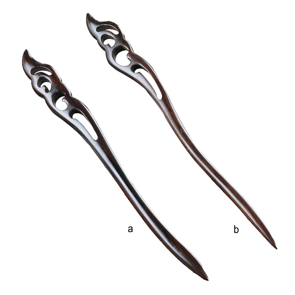 Haarstab Essstäbchen Ebenholz Seitenclip Chinesischer Stil Styling Kopfschmuck Chignon Nadel Dekorationen DIY Frauen Accessoires Haarnadel