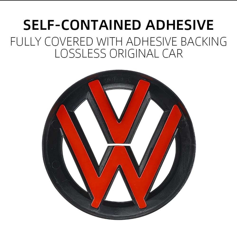 2pcs ABS Car Front Grill Emblem Rear Trunk Badge Logo for Volkswagen VW Golf 6 7 7.5 8 MK6 MK7 MK8 Sticker Emblem